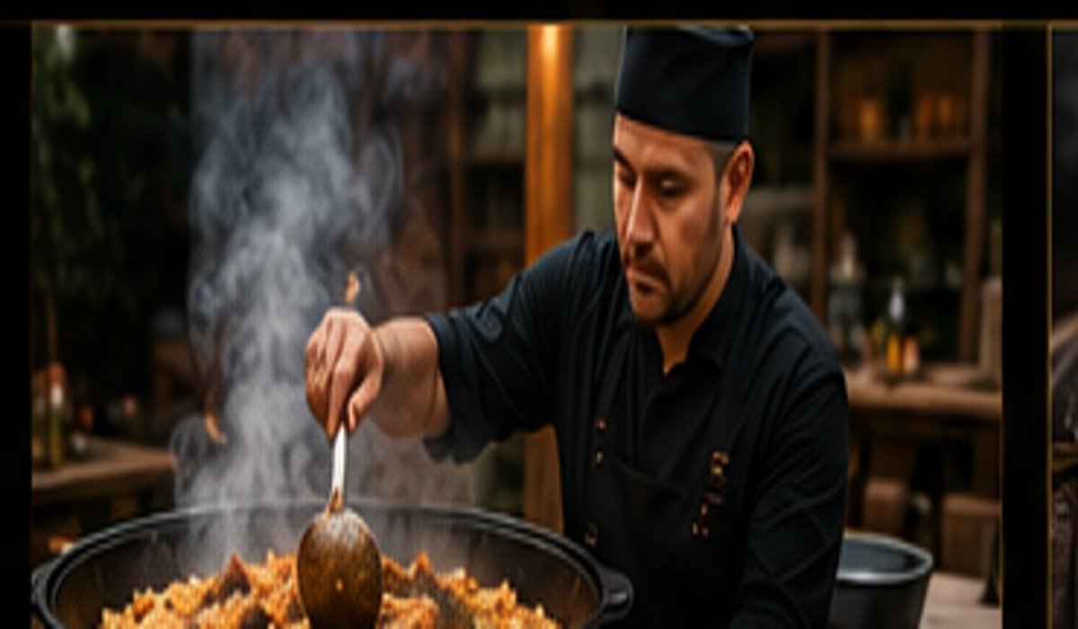 Live cooking in a kazan